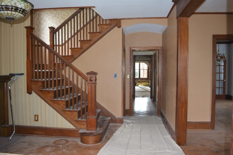 Haddonfield NJ historic home American Chestnut staircase by R. Craig Lord Construction