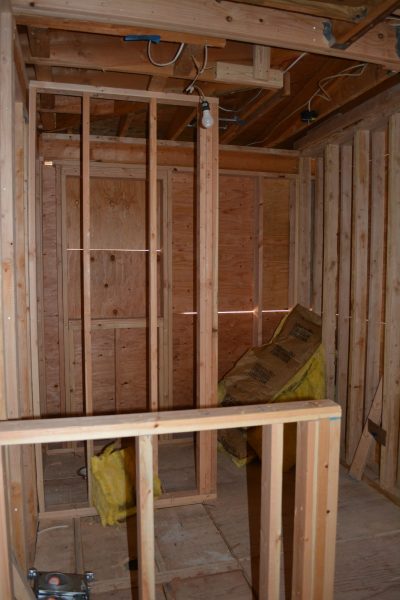 Haddonfield NJ historic home remodel bathroom framing by R. Craig Lord Construction