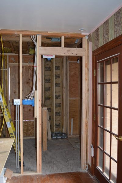 Haddonfield NJ historic home remodel bathroom framing by R. Craig Lord Construction