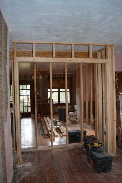 Haddonfield NJ historic home remodel closet framing by R. Craig Lord Construction