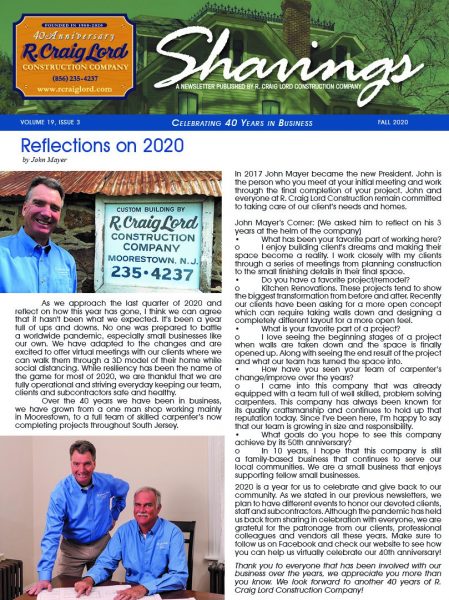 Fall Newsletter 2020